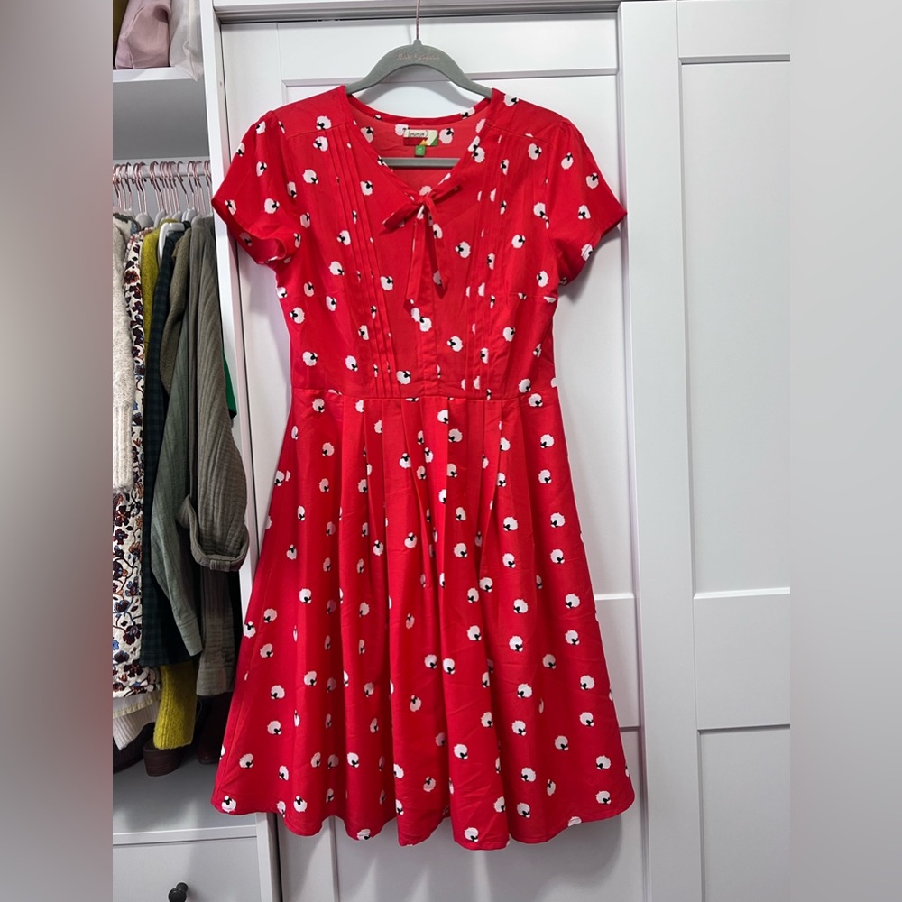 ModCloth Fervour red sheep dress 🐑